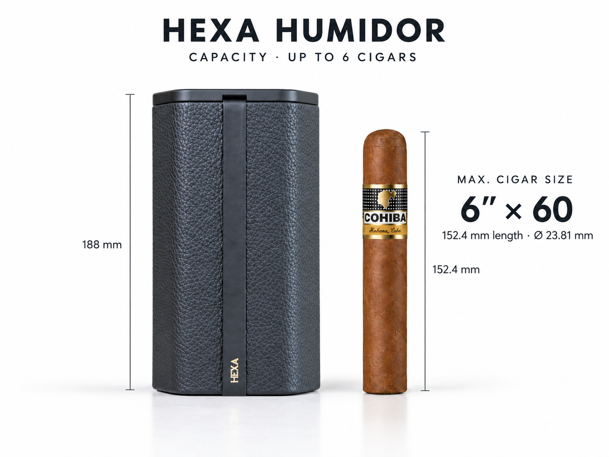 HEXA HUMIDOR - BLACK